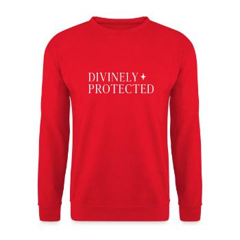 Divinely Protected - Unisex Pullover - Rot - Vorne - Alina (178cm) & Michal (187cm)