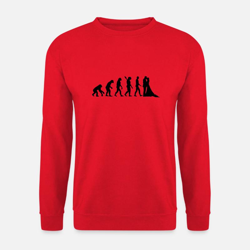 Evolution Hochzeit - Unisex Pullover - Rot