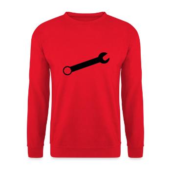 OUTIL CLES - Sweat-shirt Unisexe - rouge - Devant - Alina (178cm) & Michal (187cm)