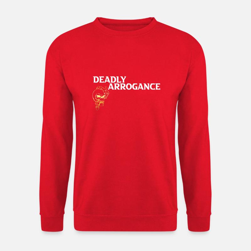 deadly arrogance totenkopf - Unisex Pullover - Rot