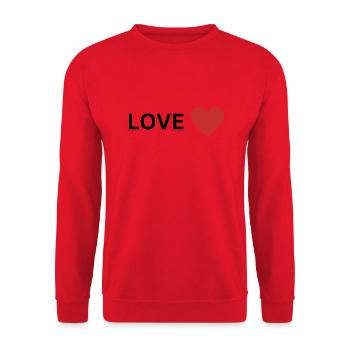 Love - Unisex Pullover - Rot - Vorne - Alina (178cm) & Michal (187cm)