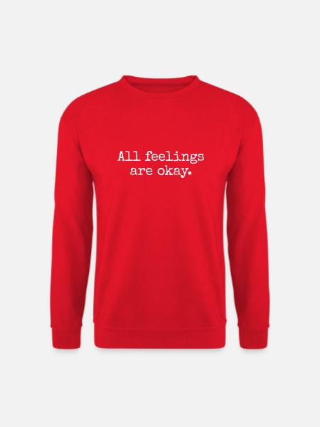 Psychische Gesundheit: Gefühls-Akzeptanz - Unisex Pullover - Rot