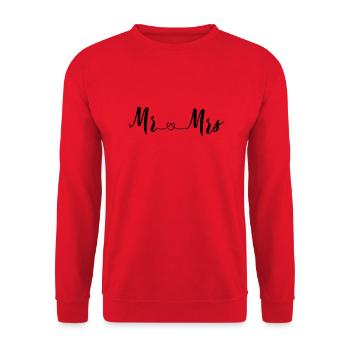 mr_and_mrs_2_hearts - Sweat-shirt Unisexe - rouge - Devant - Alina (178cm) & Michal (187cm)