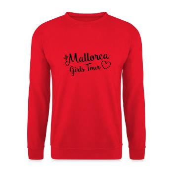 mallorca girls tour herz - Unisex Pullover - Rot - Vorne - Alina (178cm) & Michal (187cm)