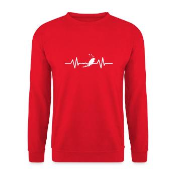 Diving Dive Dive - Unisex Sweatshirt - red - Front - Alina (178cm) & Michal (187cm)