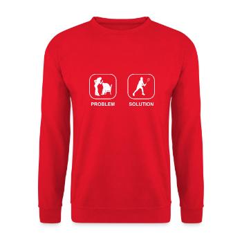 Fan de badminton Joueur de badminton Badminton - Sweat-shirt Unisexe - rouge - Devant - Alina (178cm) & Michal (187cm)