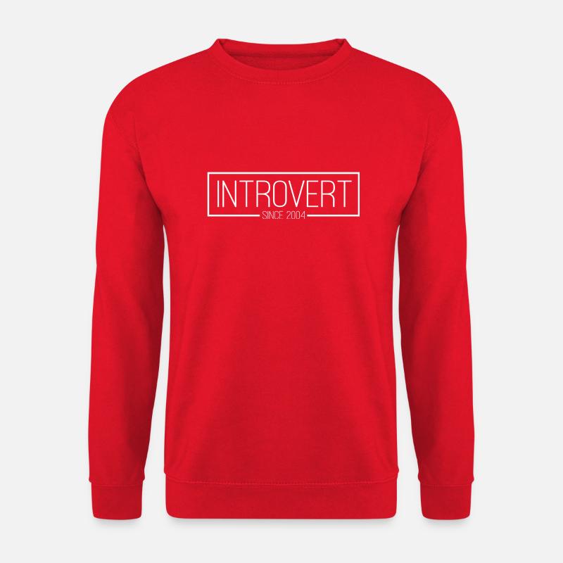 Introvert since 2004 white - Unisex Pullover - Rot