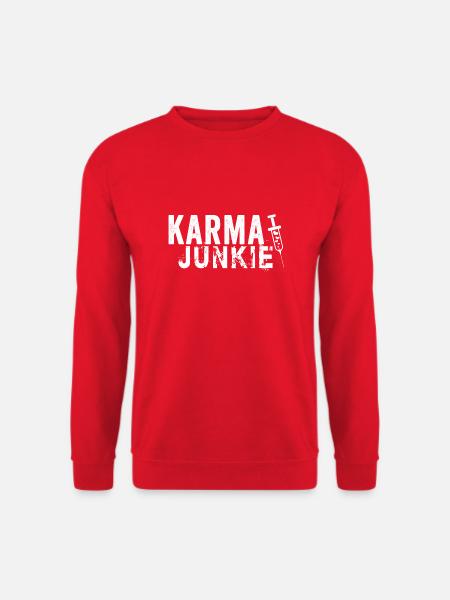 KarmaJunkie weiss - Unisex Pullover - Rot