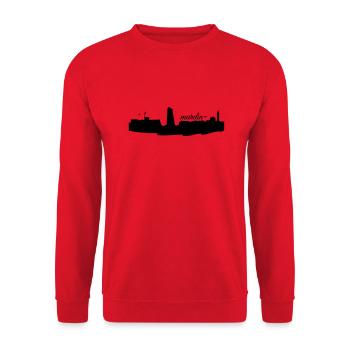mardin silueti 22 - Unisex Pullover - Rot - Vorne - Alina (178cm) & Michal (187cm)