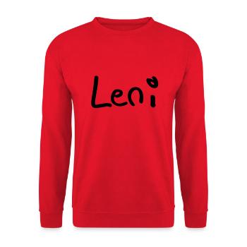 leni - Unisex Pullover - Rot - Vorne - Alina (178cm) & Michal (187cm)