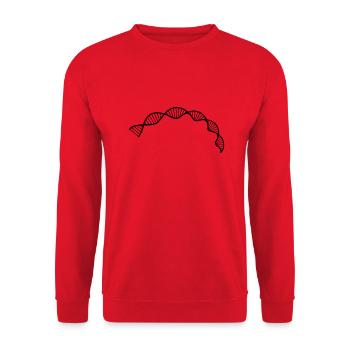 DNA double helix structure cell sequence - Unisex Sweatshirt - red - Front - Alina (178cm) & Michal (187cm)