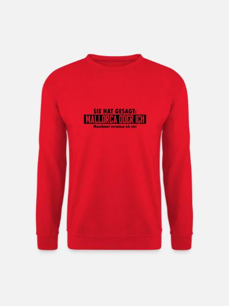 mallorca oder ich - Unisex Pullover - Rot