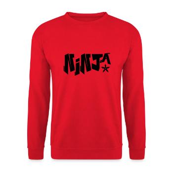 Ninja - Unisex Sweatshirt - red - Front - Alina (178cm) & Michal (187cm)