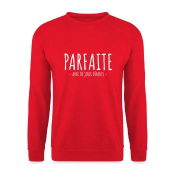 Parfaite Avec De Jolis Défauts - Sweat-shirt Unisexe - rouge - Devant - Alina (178cm) & Michal (187cm)