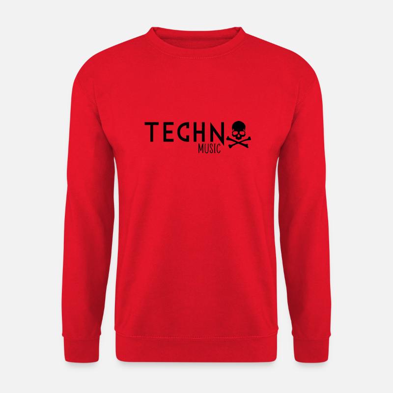 Techno music skull - Unisex Sweatshirt - red