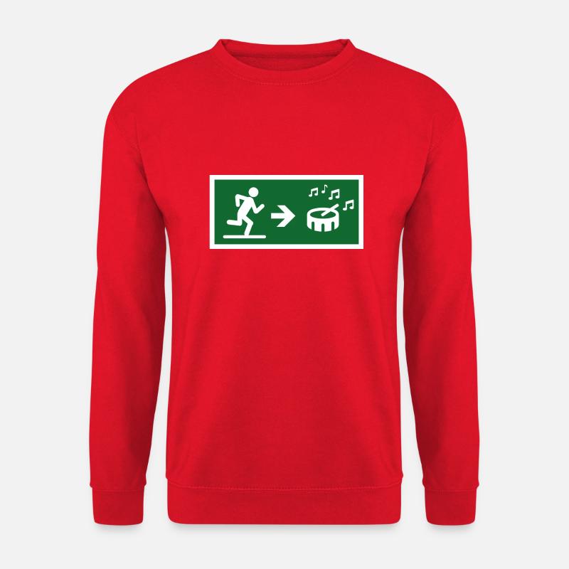 Ausstieg zum Drum-Sound - Unisex Pullover - Rot