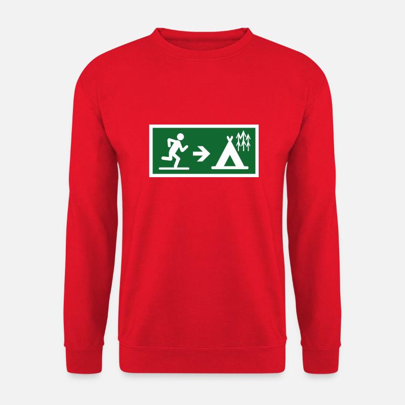 Ausgang zum Camp - Unisex Pullover - Rot