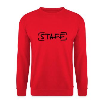 Staff - Unisex Pullover - Rot - Vorne - Alina (178cm) & Michal (187cm)