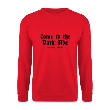Come to the Dark Side - we have Cookies - Unisex Sweatshirt - red - Front - Alina (178cm) & Michal (187cm)