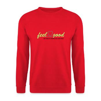 feelgood inderpfalz GRÜN WWW - Unisex Pullover - Rot - Vorne - Alina (178cm) & Michal (187cm)