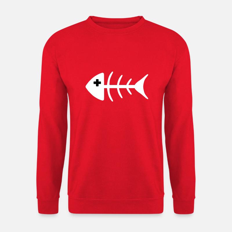 DEAD HOUTA WHITE - Unisex Sweatshirt - red