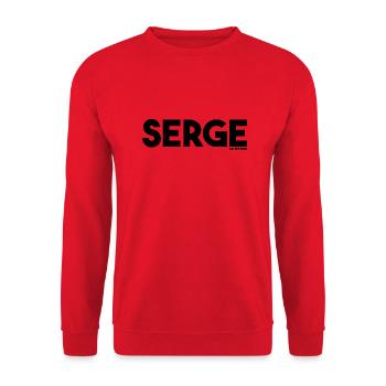 Serge le Mytho Logo - Sweat-shirt Unisexe - rouge - Devant - Alina (178cm) & Michal (187cm)