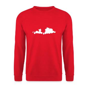 Safari Zoo Animal Safari Zoo - Unisex Sweatshirt - red - Front - Alina (178cm) & Michal (187cm)