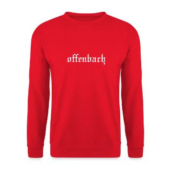 Offenbach City Logo Frankfurt Fans - Unisex Sweatshirt - red - Front - Alina (178cm) & Michal (187cm)