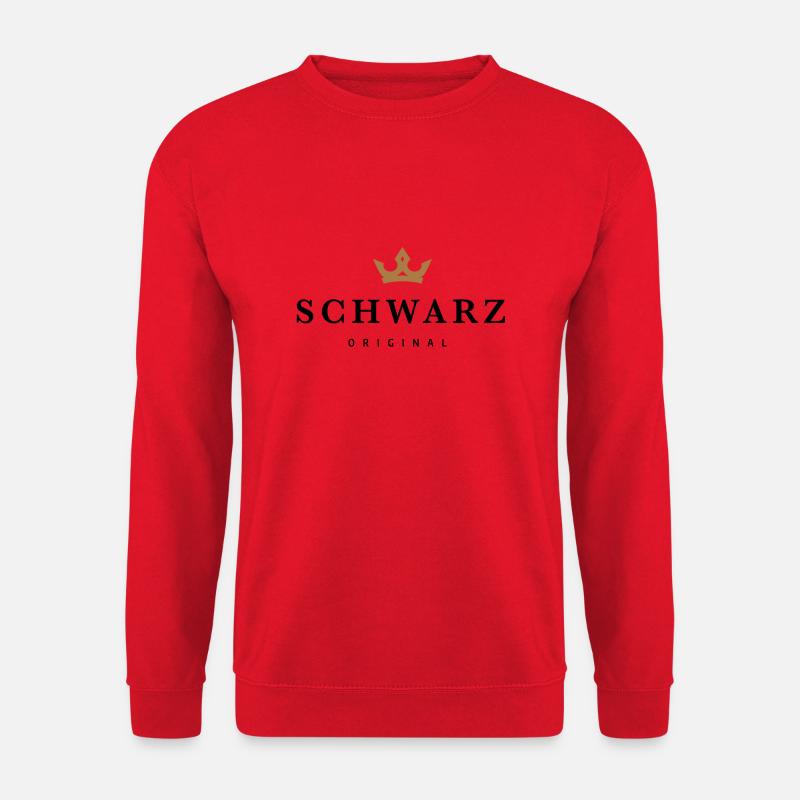 Schwarz - Unisex Pullover - Rot