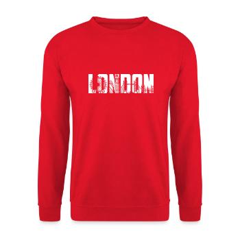 Londres Angleterre 2 - Sweat-shirt Unisexe - rouge - Devant - Alina (178cm) & Michal (187cm)