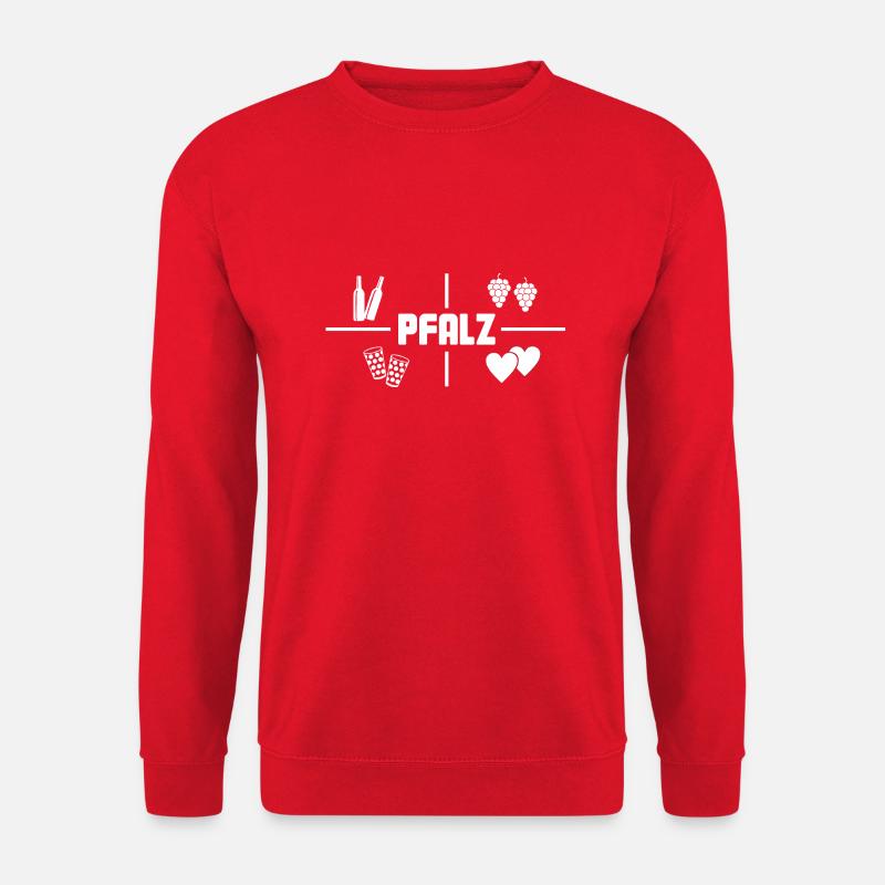 Pfalz Kreutz weiß - Unisex Pullover - Rot