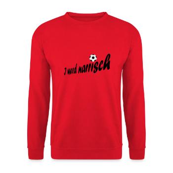 iwerdnarrisch - Unisex Pullover - Rot - Vorne - Alina (178cm) & Michal (187cm)