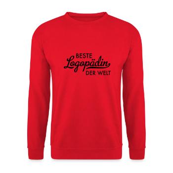 Beste Logopädin der Welt - Unisex Pullover - Rot - Vorne - Alina (178cm) & Michal (187cm)
