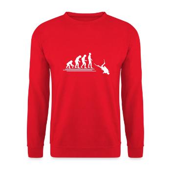 Diving Dive Dive - Unisex Sweatshirt - red - Front - Alina (178cm) & Michal (187cm)
