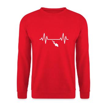Diving Dive tauchen - Unisex Pullover - Rot - Vorne - Alina (178cm) & Michal (187cm)
