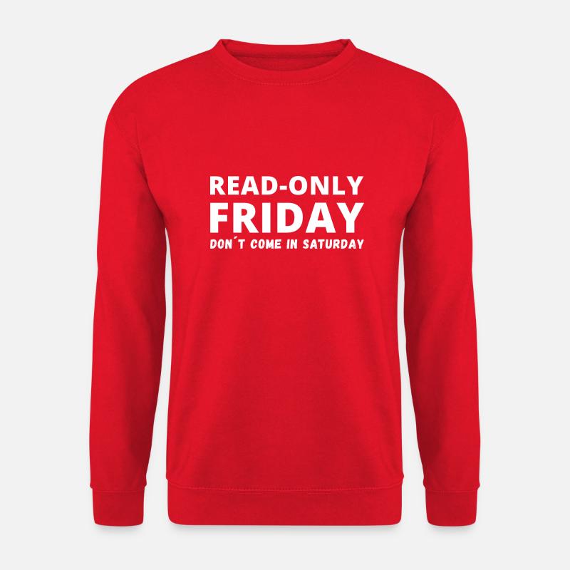 Read Only Friday Admin Informatik IT EDV Nerd - Unisex Sweatshirt - red