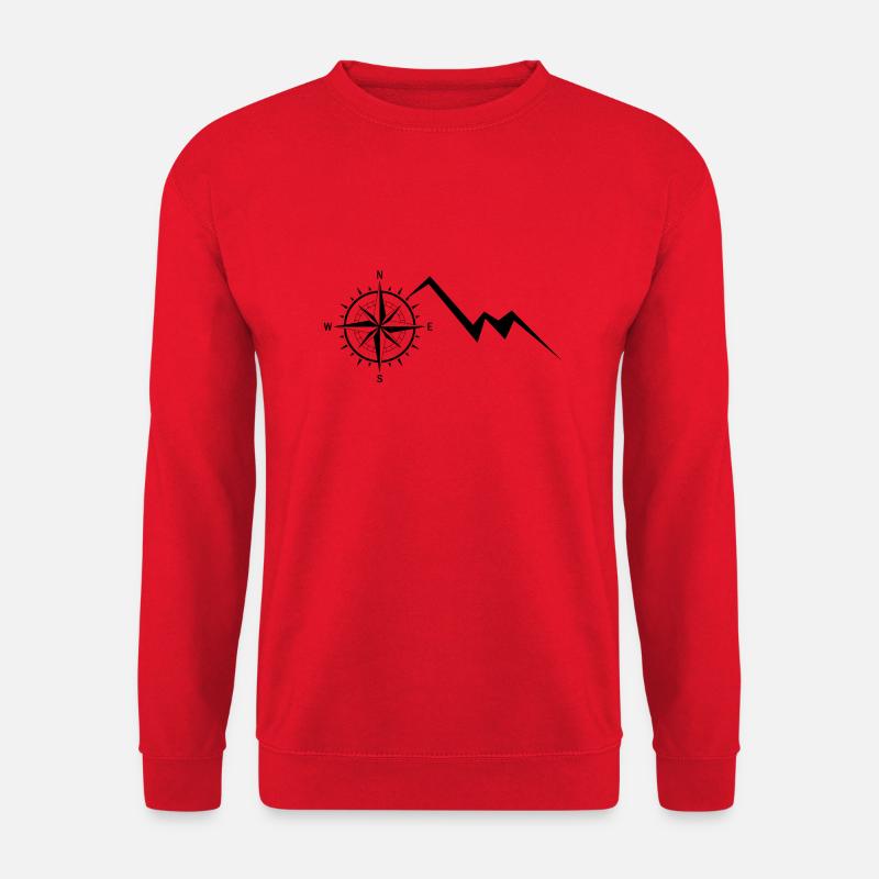 Kompass - Berg - (6) - Unisex Pullover - Rot