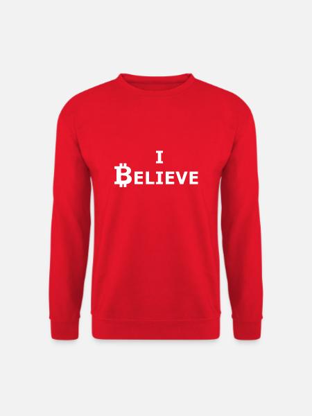 Bitcoin weiss - Unisex Pullover - Rot