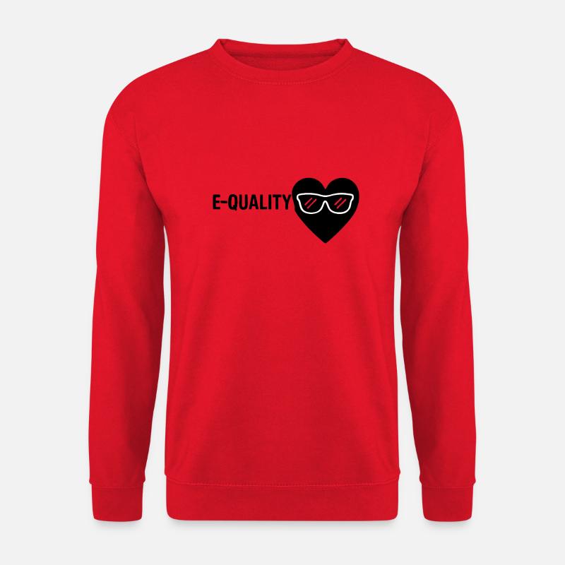 E-QUALITY - Unisex Pullover - Rot