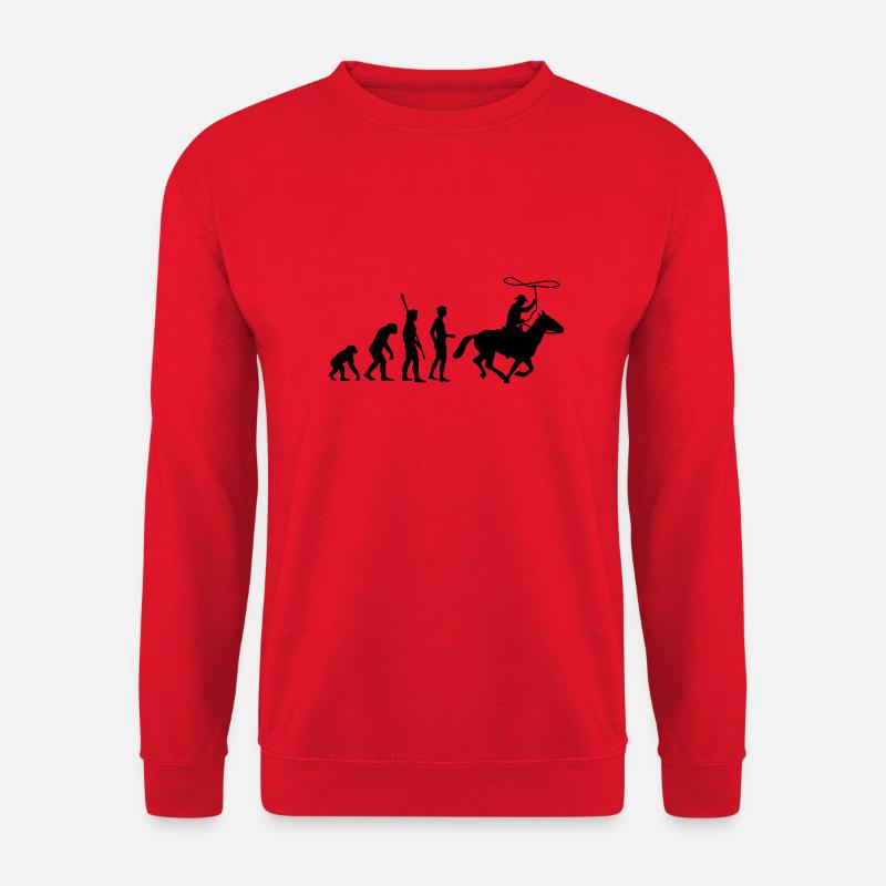 evolution_cowboy - Unisex Sweatshirt - red
