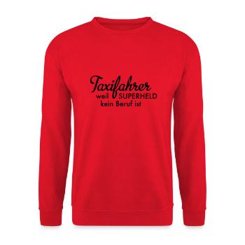 Taxifahrer - Unisex Pullover - Rot - Vorne - Alina (178cm) & Michal (187cm)