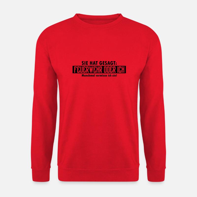 feuerwehr oder ich - Unisex Pullover - Rot