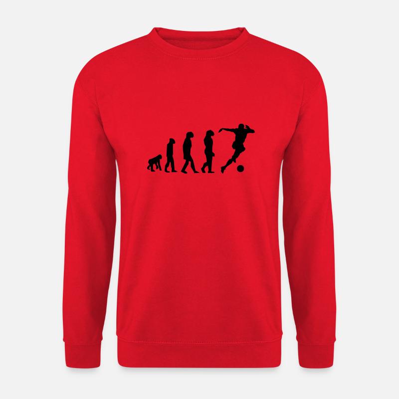 Entwicklung des Fußballs - Unisex Pullover - Rot