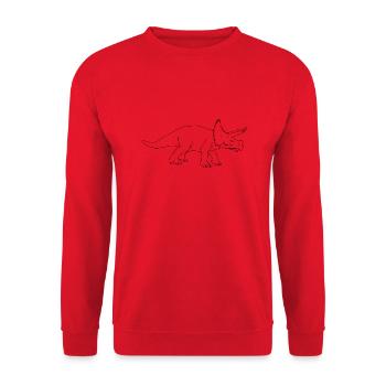 Dino - Sweat-shirt Unisexe - rouge - Devant - Alina (178cm) & Michal (187cm)