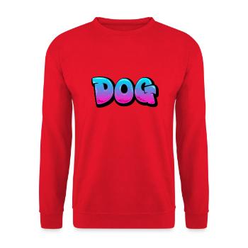 DOG - Unisex Pullover - Rot - Vorne - Alina (178cm) & Michal (187cm)