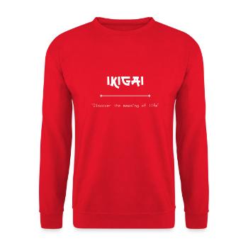 Ikigai Japon Art de base - Sweat-shirt Unisexe - rouge - Devant - Alina (178cm) & Michal (187cm)