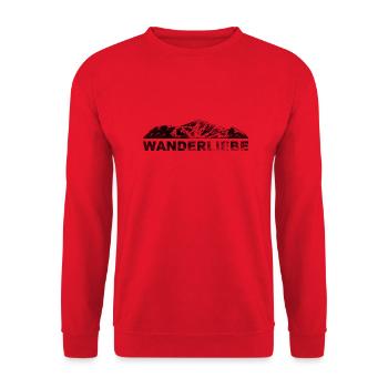 Wanderliebe - (7) - Unisex Pullover - Rot - Vorne - Alina (178cm) & Michal (187cm)