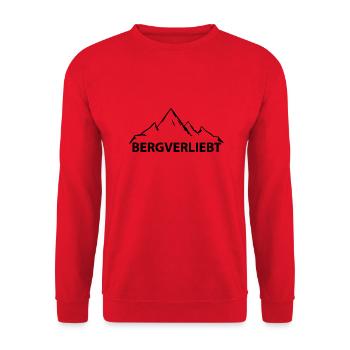 Bergverliebt - (5) - Unisex Pullover - Rot - Vorne - Alina (178cm) & Michal (187cm)