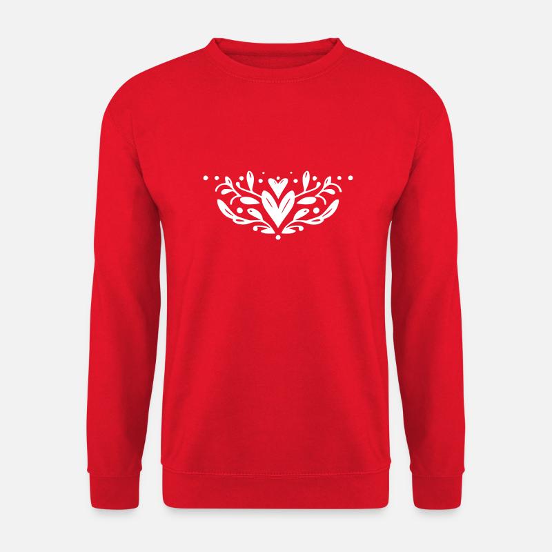 Florecimiento del corazón - Sudadera unisex - rojo