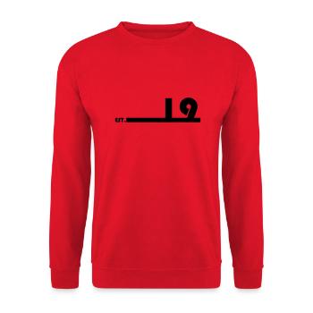 19_Black - Unisex Pullover - Rot - Vorne - Alina (178cm) & Michal (187cm)
